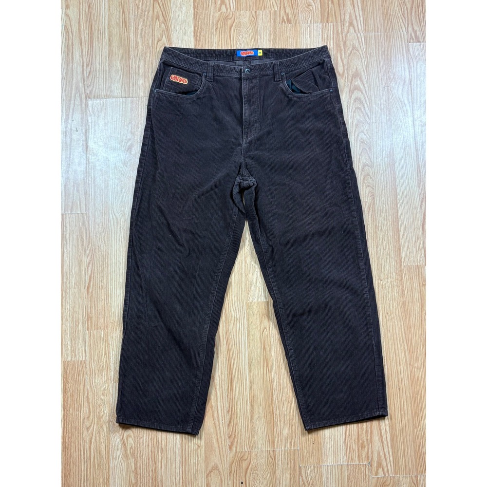 Empyre Loose Fit Corduroy Pants Mens 38 Brown Baggy Skate Trousers